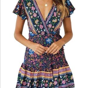 Floral Wrap Dress